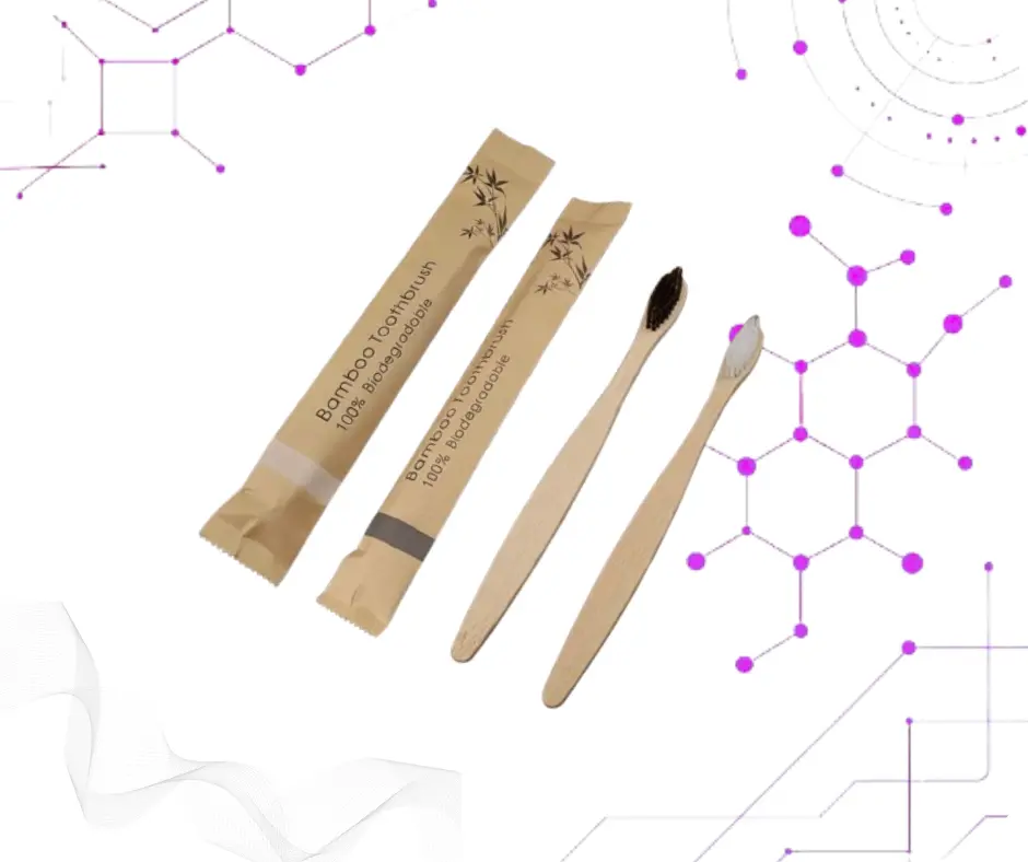 4 Collection de Brosse à dent en bambou Lunax