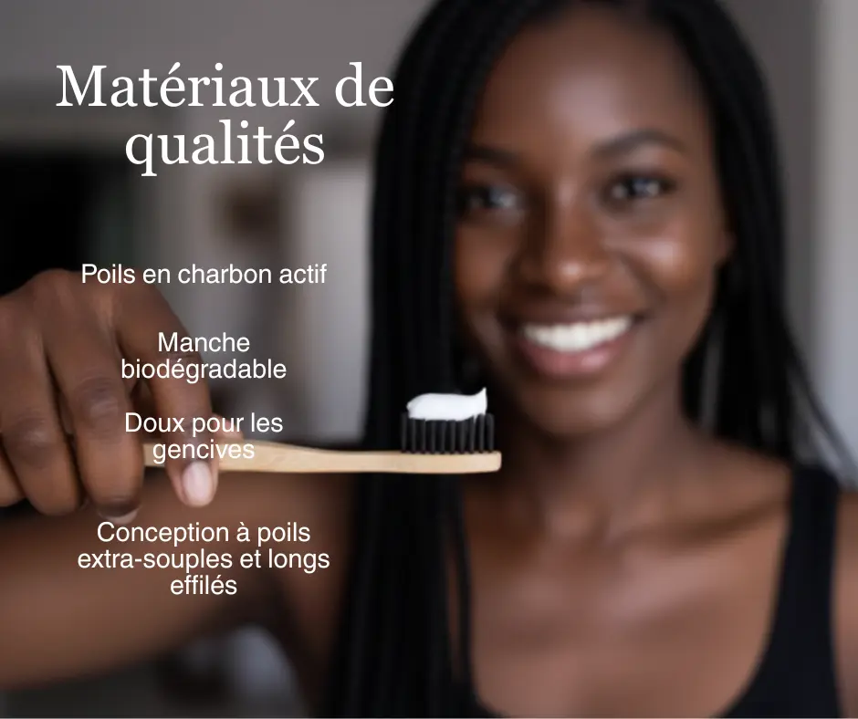 4 Collection de Brosse à dent en bambou Lunax